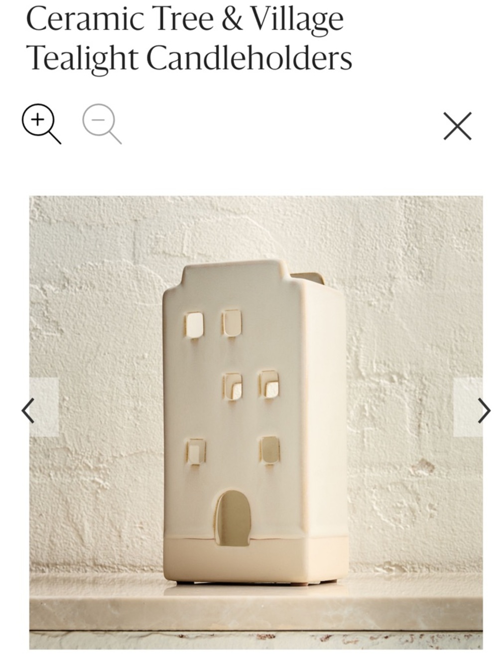 West Elm Village Tealight Ceramic Candleholders, Large House